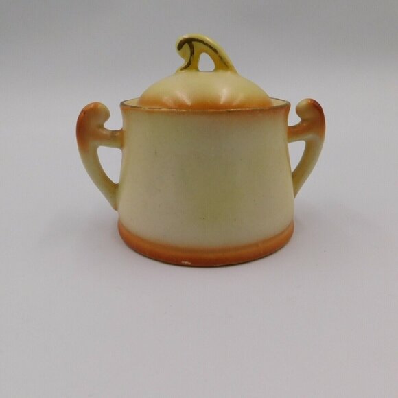 Czecho Slovakia Hand Painted Pottery Tea Set Floral Design Teapot Sugar Creamer - Picture 11 of 12